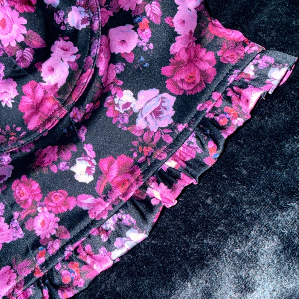 NWT For Love & Lemons Farrah Floral Satin Bustier Size XL - Picture 9 of 15